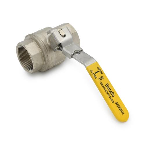  1-1/2 inch (40mm) Lockable Gas Ball Valve BSPT Gas Valve