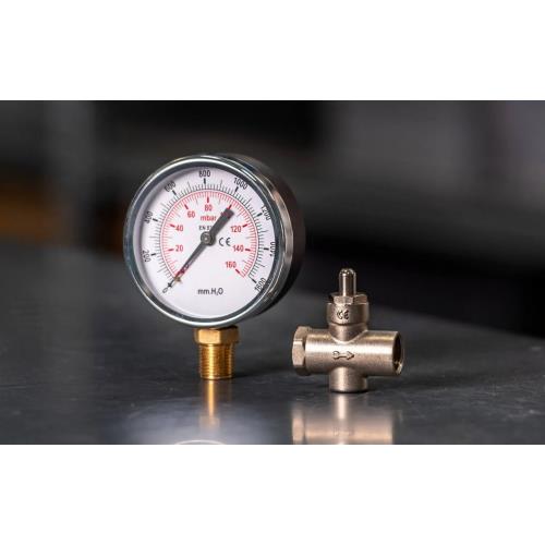Elektrogas P/Gauge 0-250mbar 1/4 Bottom Entry 63mm Pressure Switch